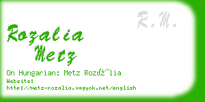 rozalia metz business card